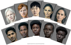 Diverse Skin Tone Face Targets (Set of 10)