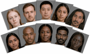 Diverse Skin Tone Face Targets (Set of 10)-V2